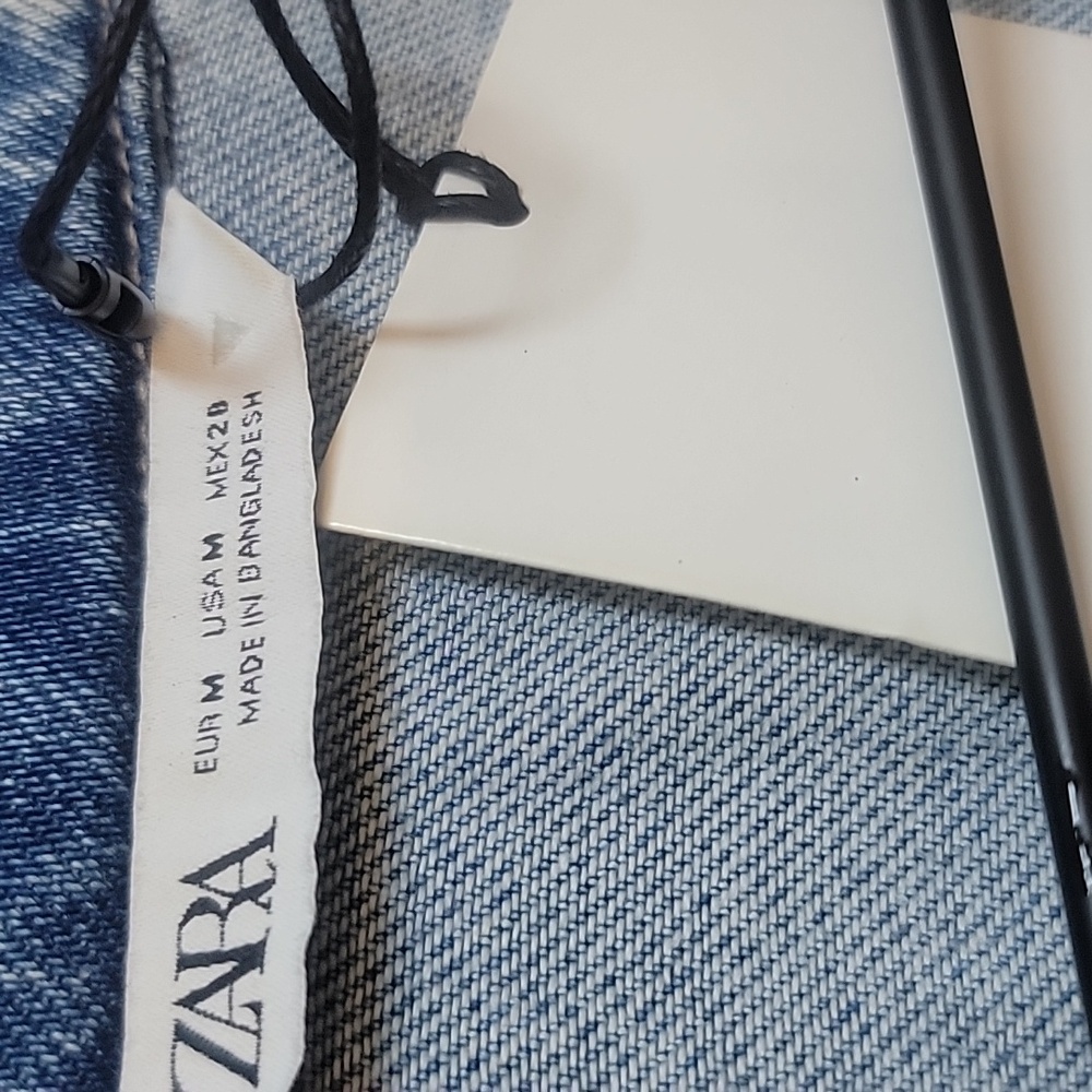 Zara Light Blue Denim Jumpsuit - Picture 2 of 13